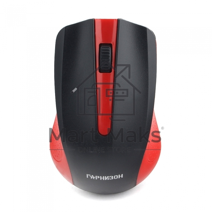 Мышь беспроводная Гарнизон GMW-430R красный, 1200 dpi, радиоканал, USB, кнопки - 3