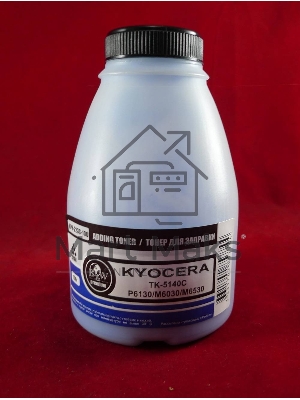 Тонер для Kyocera TK-5140C, P6130/M6030/M6530 Cyan (фл. 100г) 5K Black&White Premium