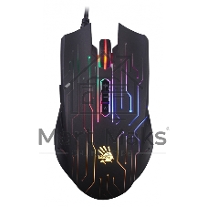 Мышь проводная A4Tech Bloody Q82 черный, 3200 dpi, USB, кнопки - 8
