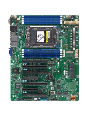 Материнская плата серверная Supermicro MBD-H12SSL-I-B, SP3, AMD EPYC 7002/7003, 8xDDR4, 8xSATA, 2xM.2, 5xPCIe x16, 2xPCIe x8, 2x1Gb LAN, 4xUSB 3.2 Gen 1, 1xVGA, ATX