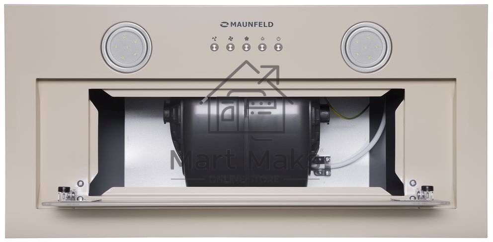 Вытяжка встраиваемая Maunfeld TRAPEZE 602IG бежевый, 60 см, 1150 куб. м/ч, 54 дБ