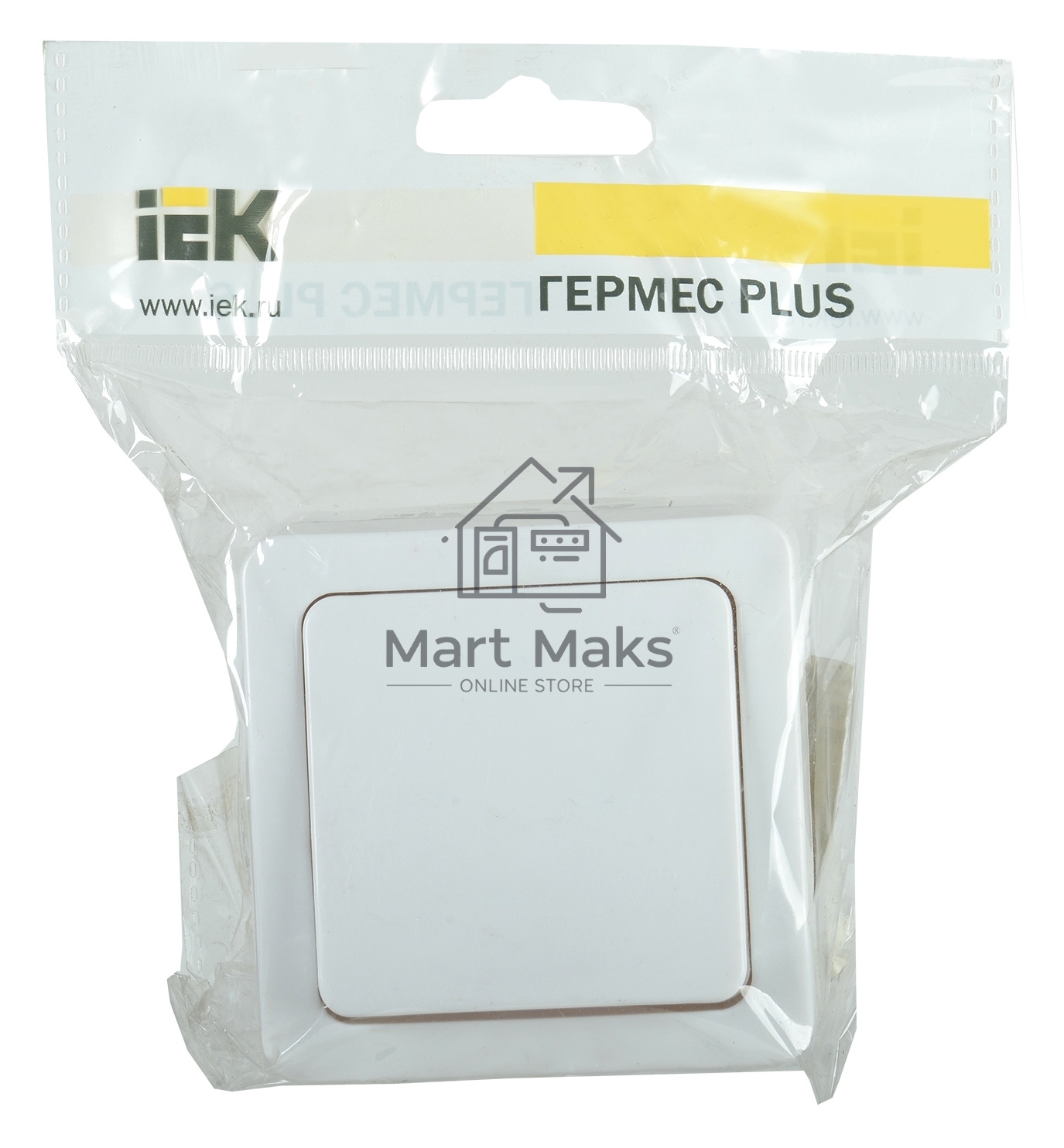 Выключатель Iek EVMP10-K01-10-54-EC ВС20-1-0-ГПБ выкл 1кл о/у IP54 (цвет клавиш: белый) ГЕРМЕС PLUS