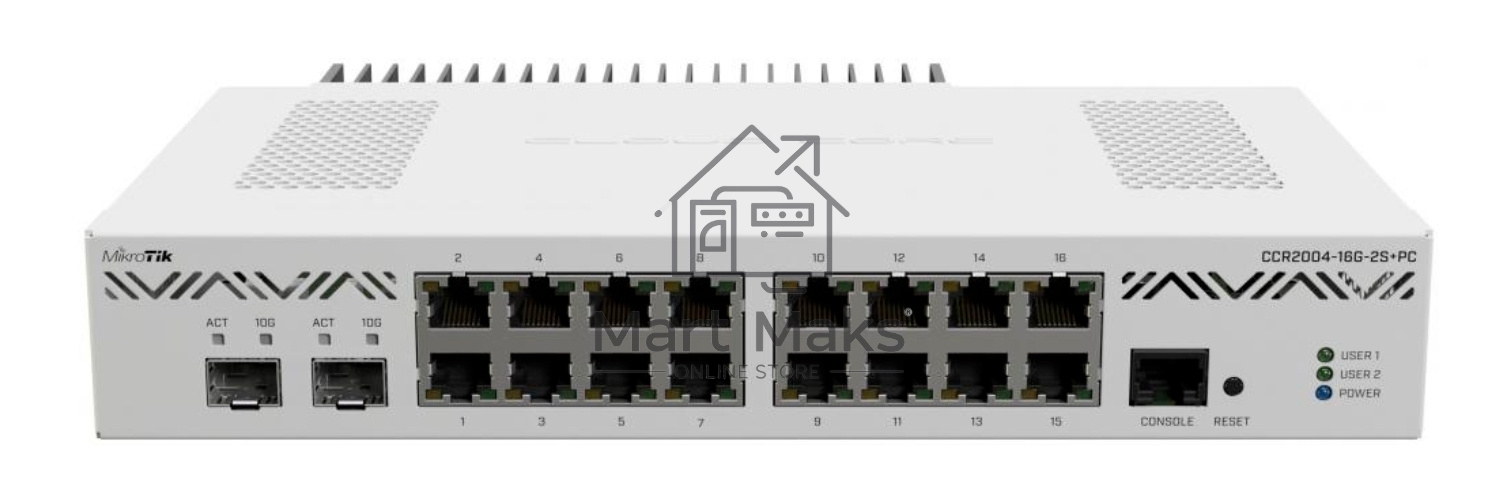 Маршрутизатор Mikrotik CCR2004-16G-2S+PC