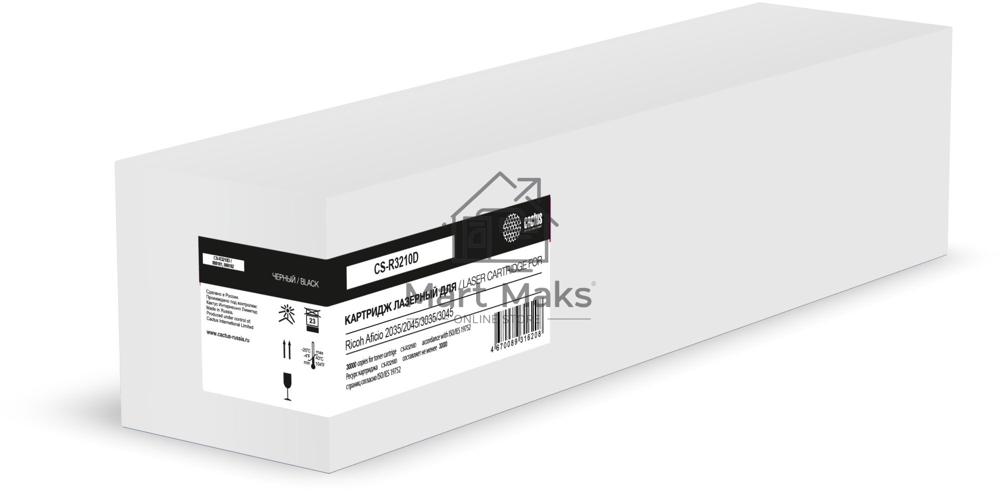 Картридж лазерный Cactus CS-R3210D 888181 черный (30000стр.) для Ricoh Aficio 2035/2045/3035/3045