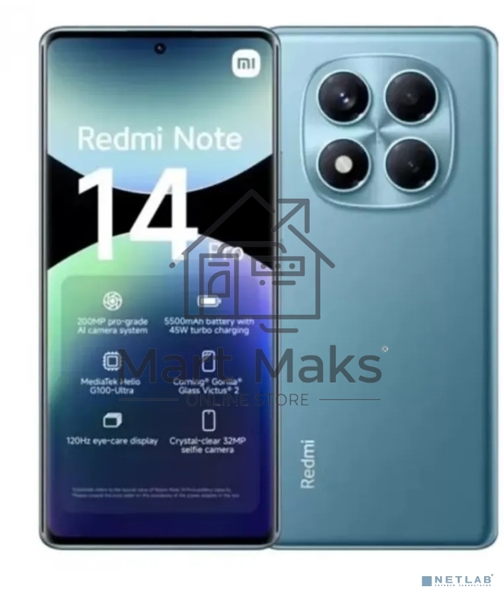 Смартфон Xiaomi Redmi Note 14 Pro, 8/256Gb, голубой