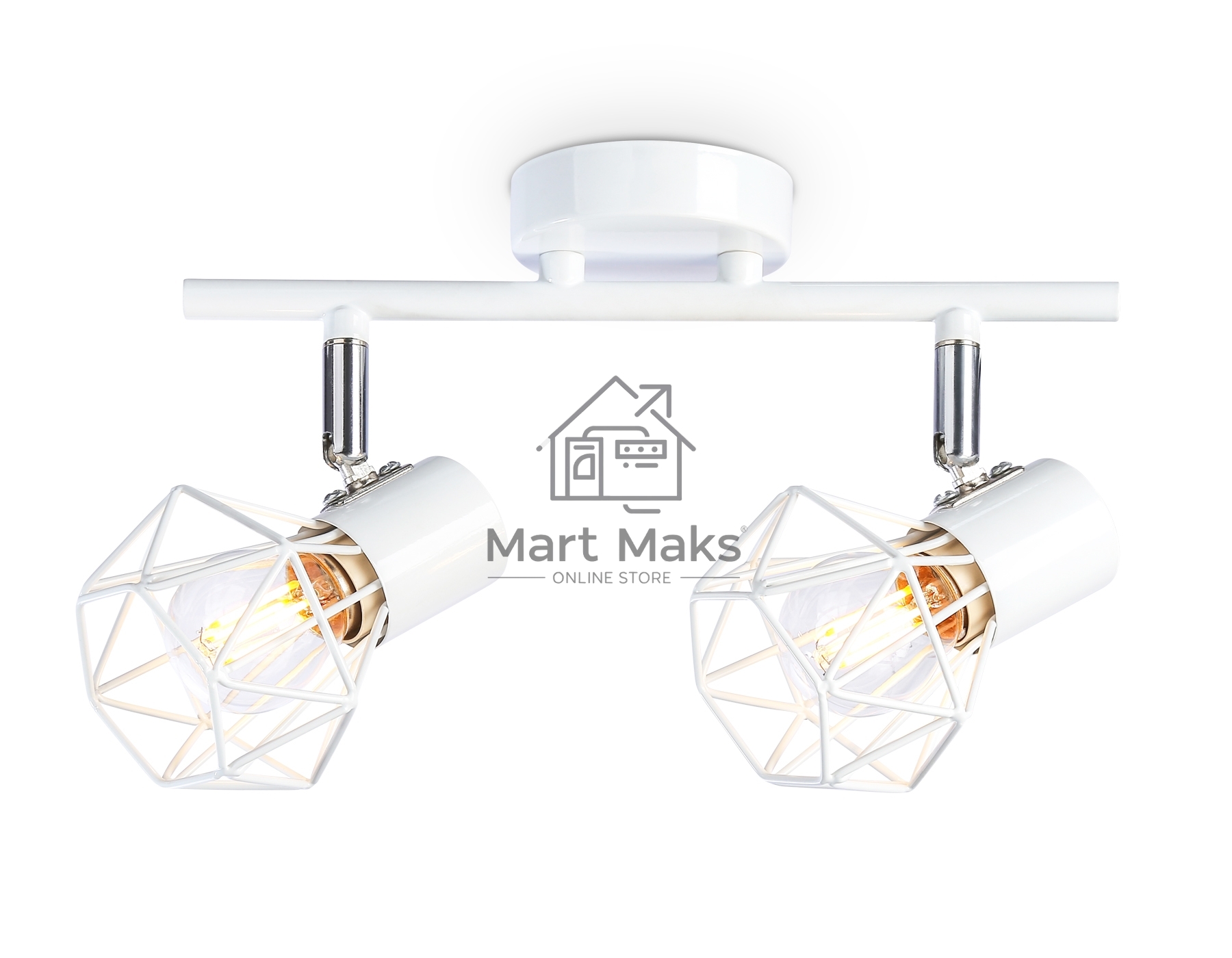 Светильник Ambrella light TR8628/2 WH/CH белый/хром E27*2 max 40W 260*91*175