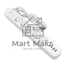 Удлинитель EKF UBA-LUX-515-TC 5х1.5 м IP20 2USB 2.4А+2type-C LUX 1.5 кв.мм