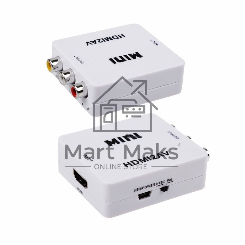 Конвертер HDMI на 3 RCA, пластик, белый Rexant