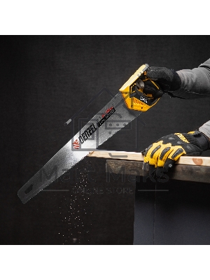 Ножовка по дереву, 500 мм, 9 TPI, зуб 3D, двухкомпонентная рукоятка Denzel