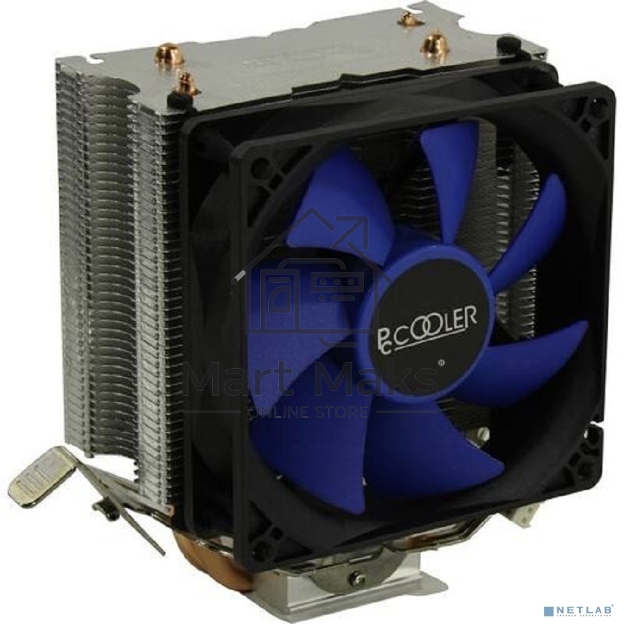 Кулер PCCooler S93 V2 S775/115X/AM2/AM3/AM4/FM1/FM2 (40 шт/кор, TDP 102W, вент-р 90мм, 2 тепловые трубки 6мм, 2200RPM, 22dBa)