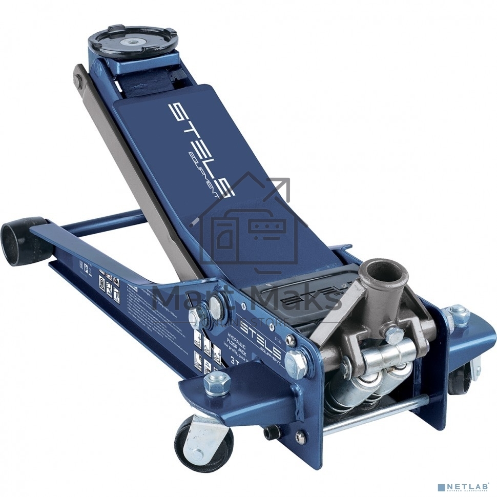 Домкрат гидравлический подкатной STELS 51136, быстрый подъем 3т low profile quick lift 75-515мм про