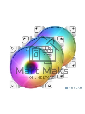 Комплект вентиляторов для корпуса ID-Cooling TF-12025-ARGB-TRIO-SNOW белый, 120 мм, 1500 об/мин, 30.5 дБ, 4 pin