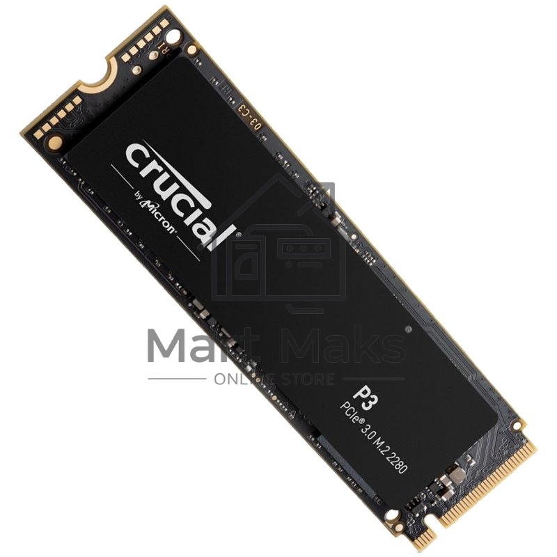 Накопитель SSD Crucial P3, 2Tb, M.2 2280, PCIe 3.0 x4, NVMe, R/W 3500/3000