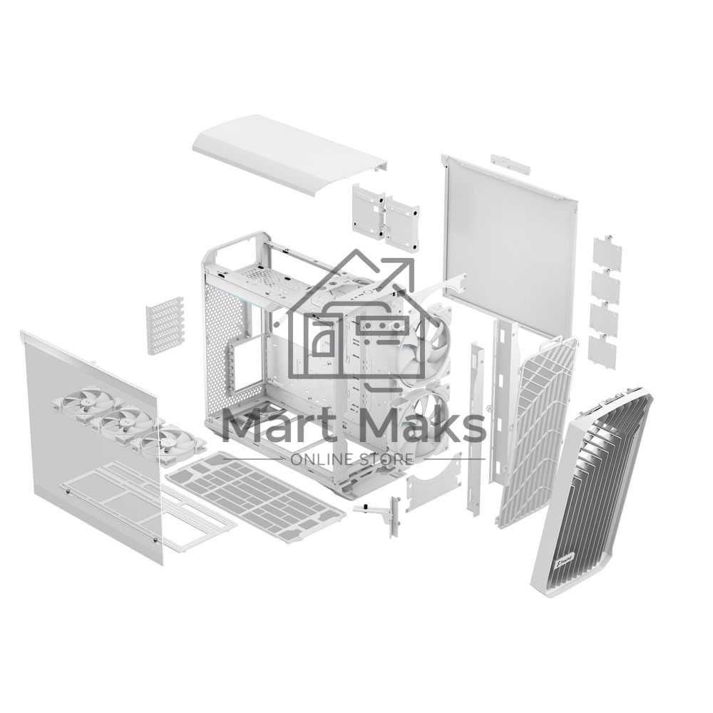 Корпус ПК без блока питания Fractal Design Torrent RGB TG Clear Tint, Full-Tower, 2x180mm + 3x140mm RGB, 2xUSB-A 3.2 + 1xUSB 3.2 Type-C E-ATX, SSI-CEB, SSI-EEB, ATX, mATX, mITX White