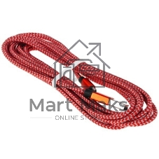 Кабель PERFEO USB2.0 A вилка - Micro USB вилка, красно-белый, 3 м (U4804)