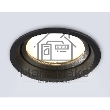 Светильник Ambrella light TN6653 BK черный IP44 GX53 D110*48