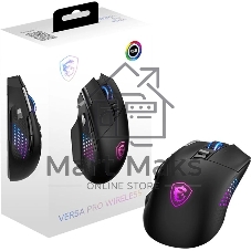 Мышь MSI VERSA PRO W черный оптическая 26000dpi беспров. BT/Radio USB (S12-4301340-CLA)