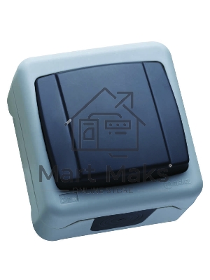 Выключатель 1-кл. ОП 10А IP55 сер. Makel 36064101