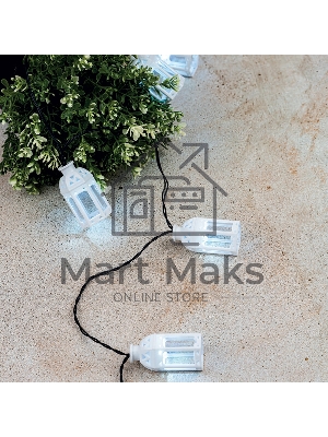 Каскад Lamper Керосиновая Лампа LED 5 м с выносной солнечной панелью 2 м и аккумулятором, IP65, 2 режима работы: мигание и постоянное теплое белое све