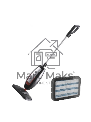 Паровая швабра Galaxy Line GL 6400, серебристый с черным, 1600 Вт, 0,6 л, 1 бар, регулятор мощности, время работы до 20 мин, макс. подача пара 35 г/мин, макс. температура нагрева 110°C, время нагрева до 30 с, индикатор работы и опустошения резервуара, акс