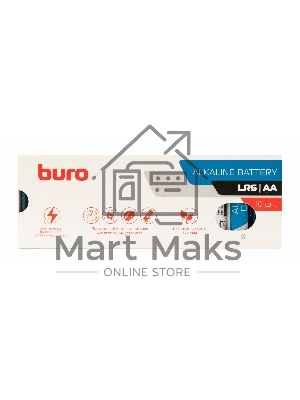 Батарея Buro Alkaline LR6 AA (10шт) коробка