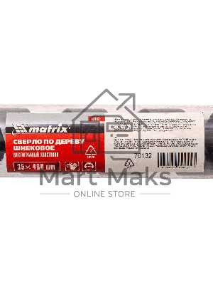 Сверло по дереву Matrix шнековое, 35x460 мм, 6-гранный хвостовик