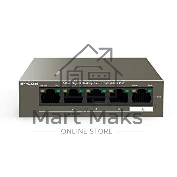 Коммутатор 5PORT 10/100/1000M G1105P-4-63W IP-COM