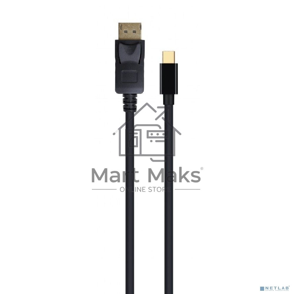 Кабель miniDP<->DP Cablexpert CCP-mDP2-6, 20M/20M, v.1.2, 4K, 1.8м, черный, позол.разъемы, пакет