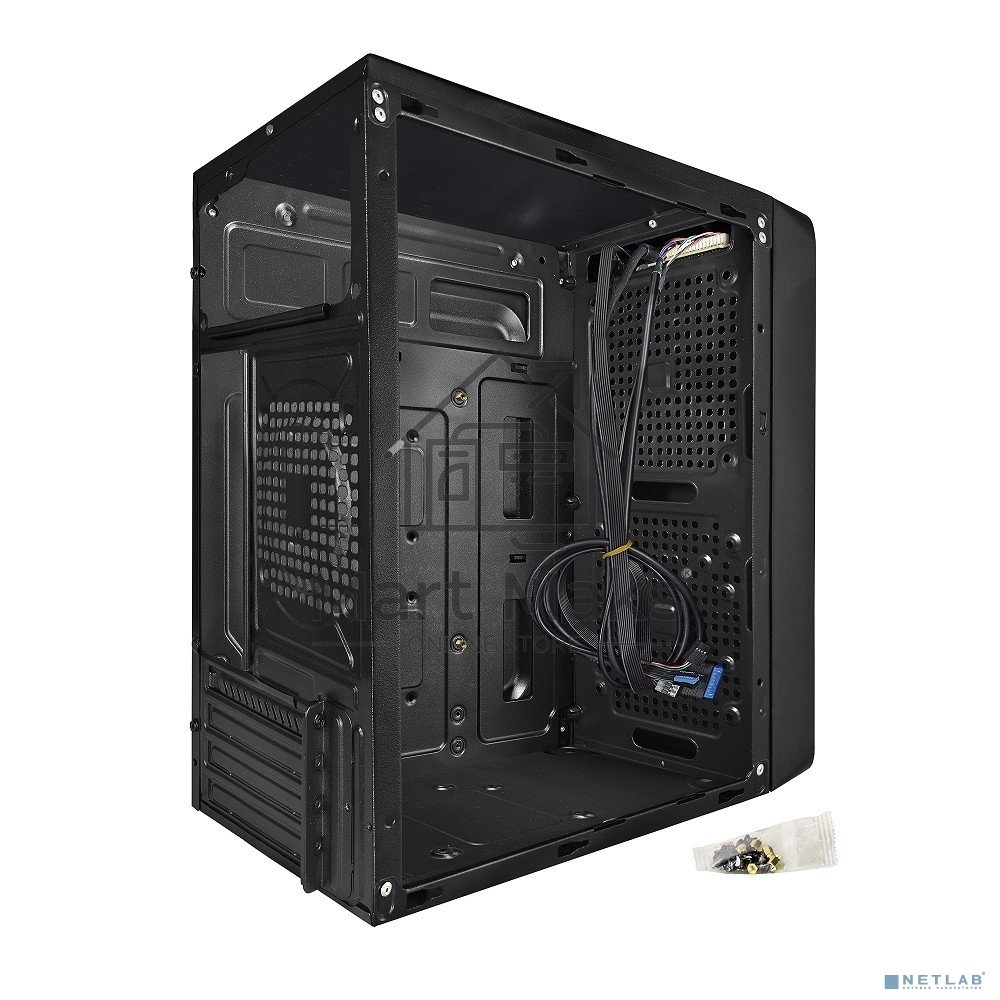 Компьютерный корпус Exegate EX283125RUS  Minitower ExeGate BAA-108 Black, mATX, <AAA400, 80mm>, 2*USB, Audio