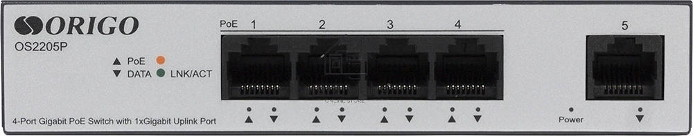 Коммутатор Unmanaged Switch 4x1000Base-T PoE, 1x1000Base-T, PoE Budget 60W, Long-range PoE up to 250m, metal case