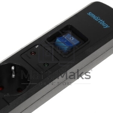Сетевой фильтр Smartbuy (SBSP-30K-Pro) - 6 роз х3,0 м - черный
