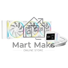 Система жидкостного охлаждения Deepcool LM360 WH ARGb Soc-AM5/AM4/1200/1700/1851 белый 4-pin 19-36dB Al LCD 250W 1729gr Ret (R-LM360-WHDMMC-1)