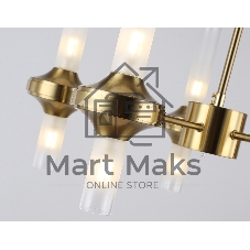 Люстра Ambrella light LH55358/10 BS/CL латунь/прозрачный G9/10 max 30W D550*690