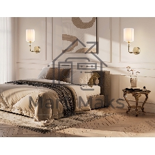 Настенный светильник Ambrella light LH71506 BS/FR латунь/белый матовый E14 max 40W 230*120*310
