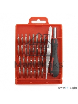 Монтажный инcтрумент Cablexpert TK-SD-06 Отвертка с набором бит (32 предмета) 