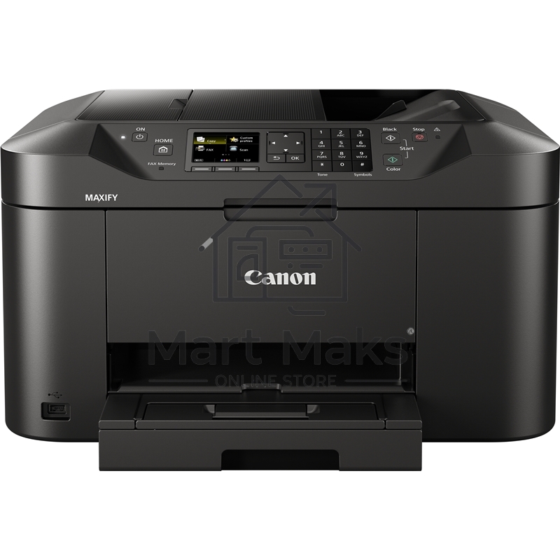 МФУ струйный Canon MAXIFY MB2140 (0959C007), А4, цветная, печ. 19 стр/мин. (ч/б) 13 стр/мин. (цветн.), скан. до 18 стр/мин. (ч/б) 15 стр/мин (цветн), 600 x 1200 dpi (принтер), 1200x1200dpi (сканер), USB, Wi-Fi