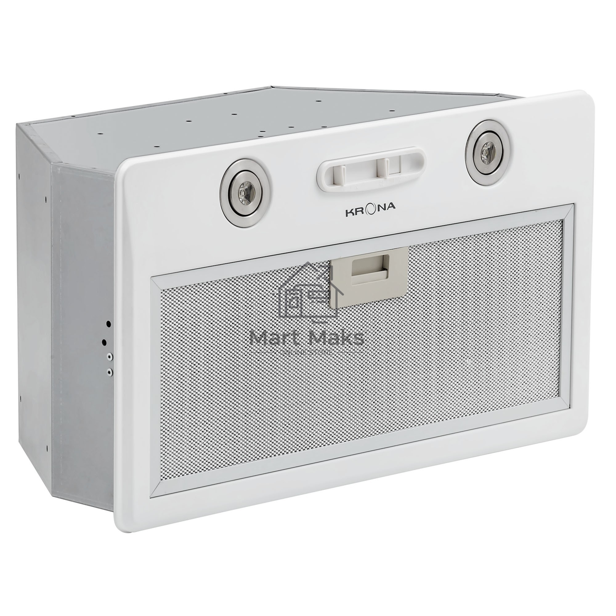 Вытяжка встраиваемая KRONA Runa 600 White S белый, 60 см, 650 куб. м/ч, 48 дБ