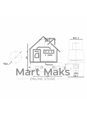 Выключатель-кнопка 250V 2А (2с) ON-OFF белый (для настольной лампы) Rexant