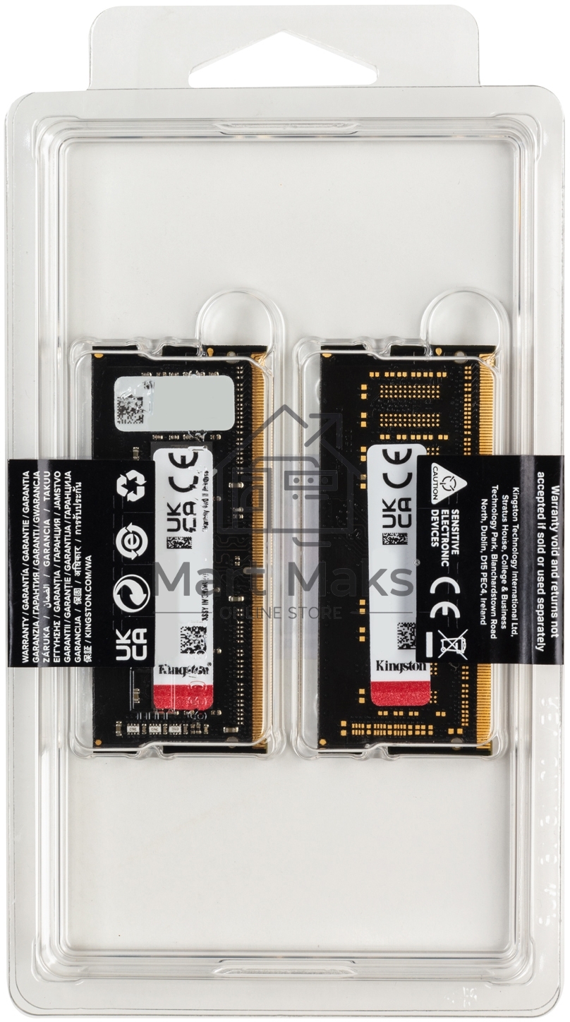 Оперативная память Kingston Fury Impact, DDR4, 16GB (2x8GB), 3200MHz, CL20, SO-DIMM
