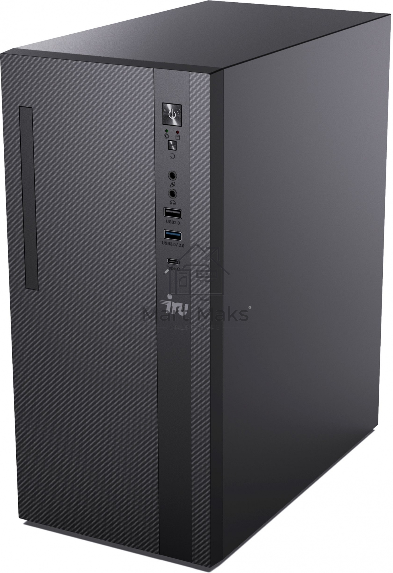 Компьютер IRU 310SC MT i3 12100 (3.3) 16Gb SSD256Gb UHDG 730 Windows 11 Professional GbitEth 400W черный (1969053)