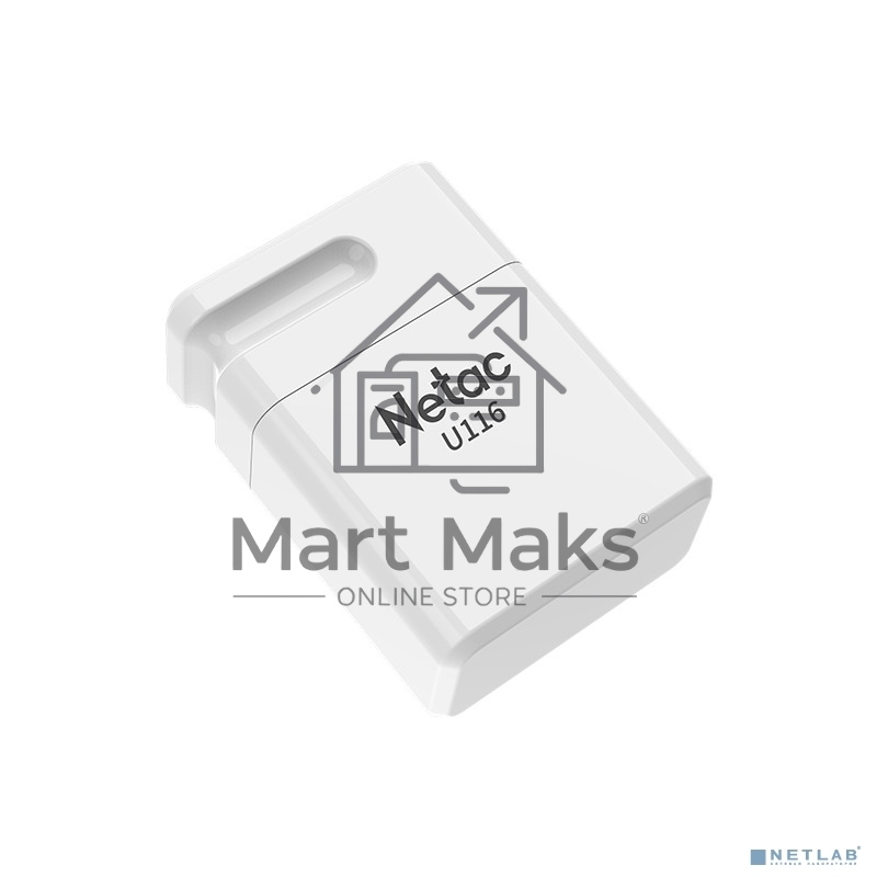 Флешка USB R/W R/W Netac U116 16Gb <NT03U116N-016G-30WH>, USB3.0, миниатюрная пластиковая белая