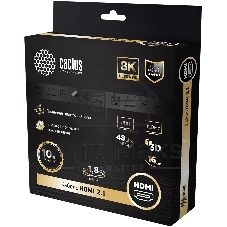 Кабель аудио-видео Cactus CS-HDMI.2.1-1.8 HDMI (m)/HDMI (m) 1.8м. позолоченные контакты серебристый