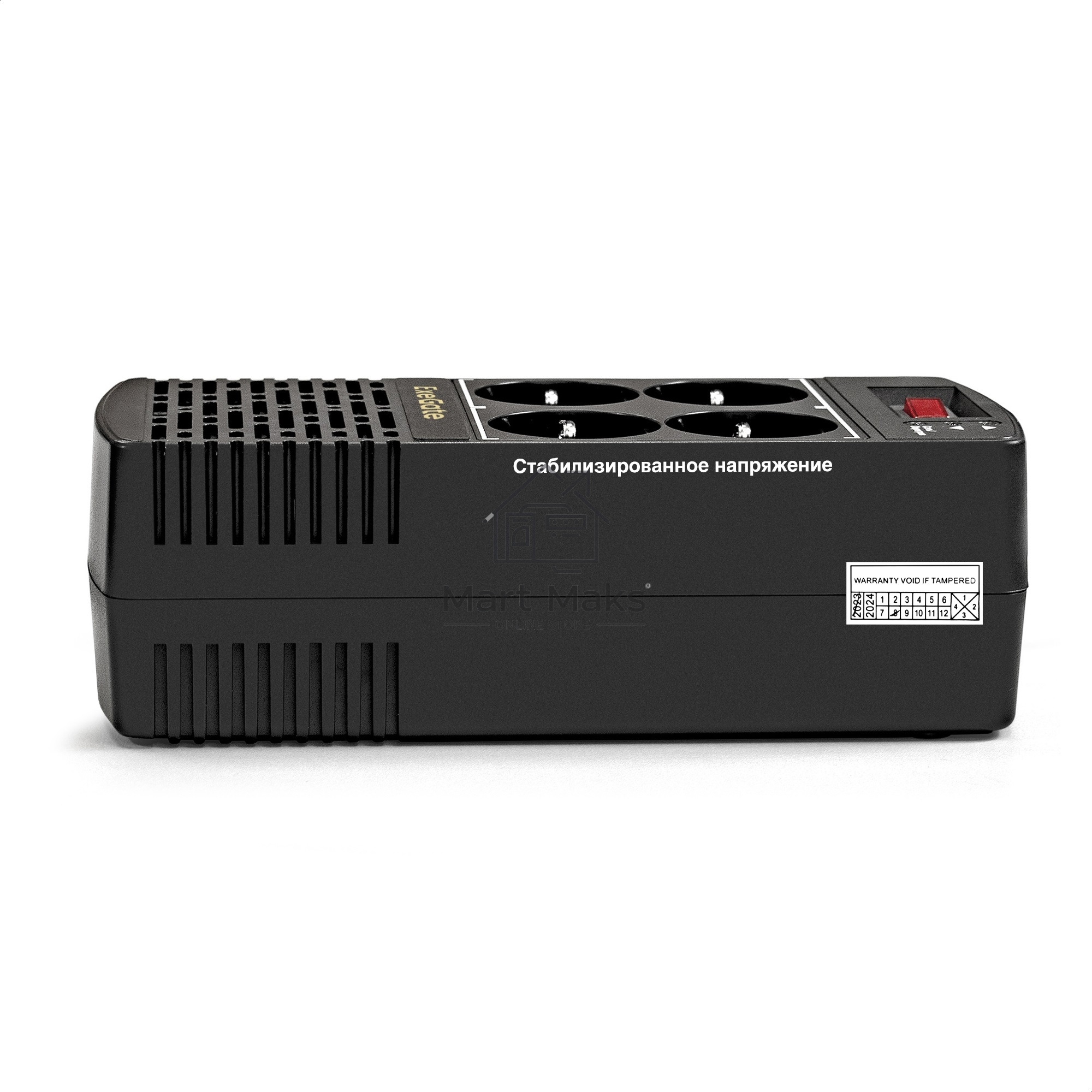 Стабилизатор ExeGate Power AD5000-1200 (1200VA/600W, диапазон 150...280В, 4 евророзетки)