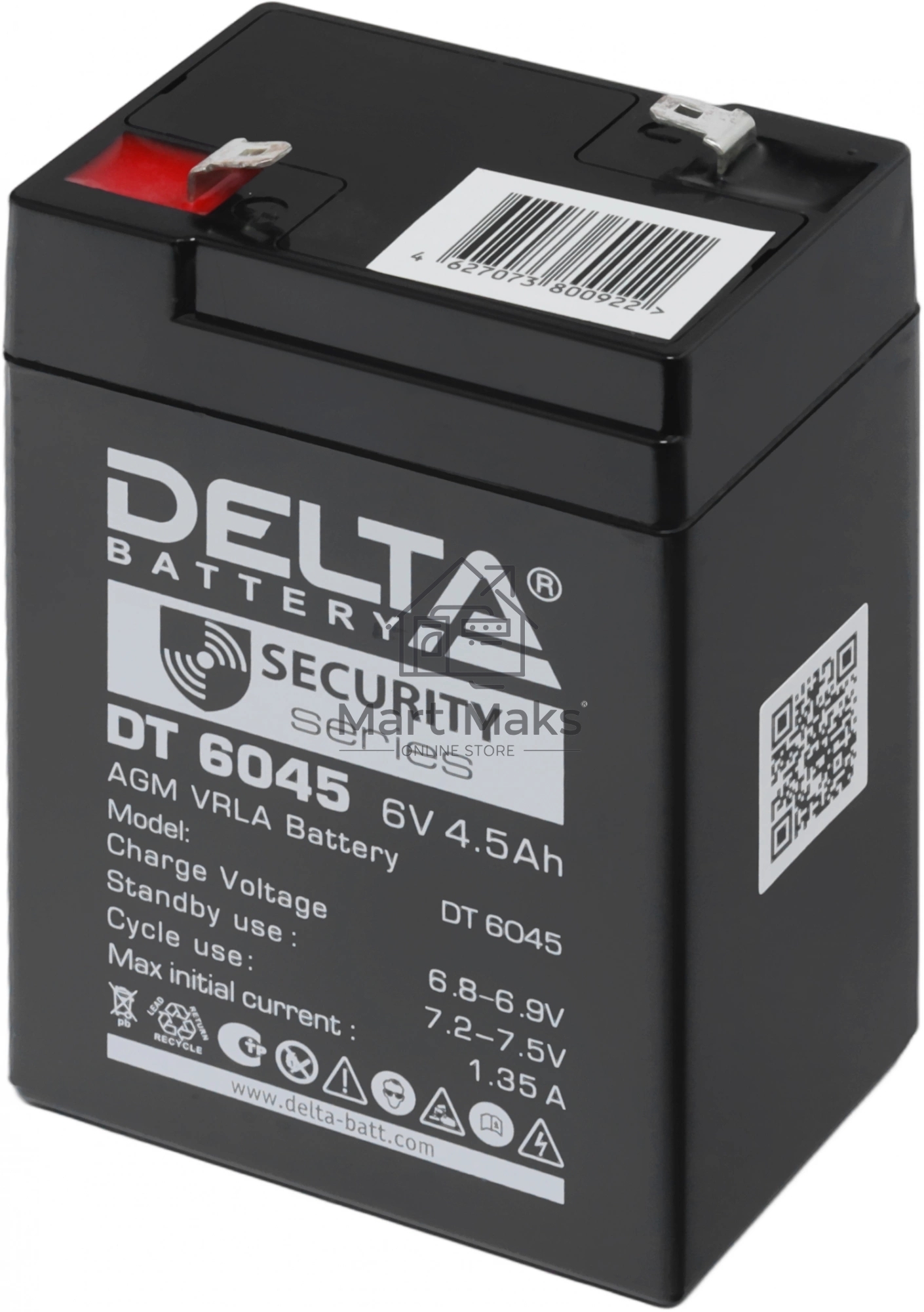 Батарея Delta DT 6045 (6V, 4.5Ah)