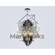 Люстра Ambrella light LH41026/18 BK/CL черный/прозрачный E14*18 max 40W D700*750