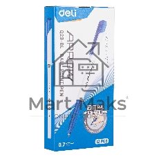 Ручка шариковая Deli Arrow EQ23-BL белый/голубой, d=0.7мм, синие чернила (1шт)