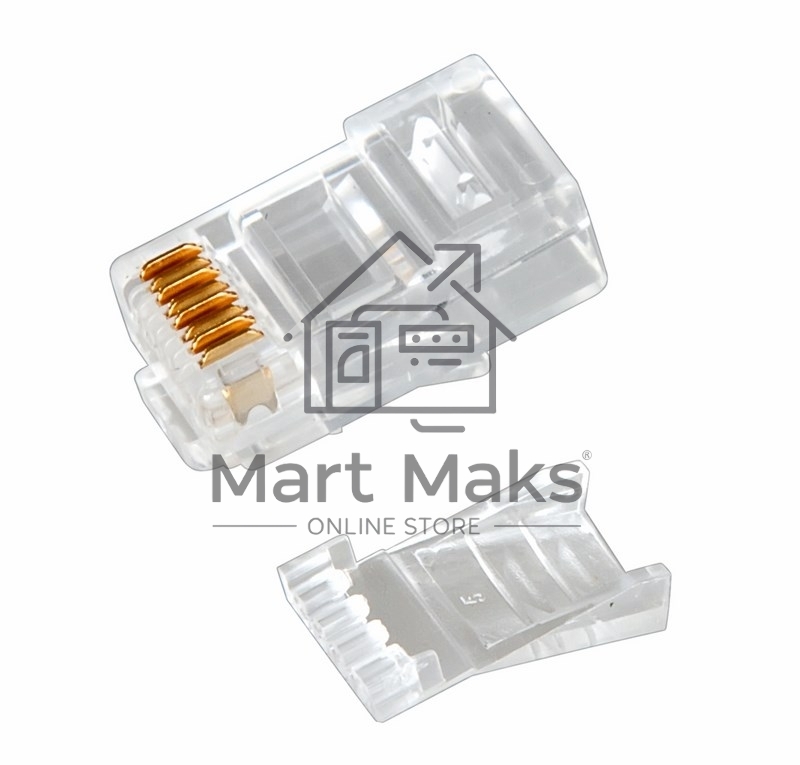 Разъем Rexant RJ-45(8P8C) под витую пару, UTP, категория 6, с вставкой