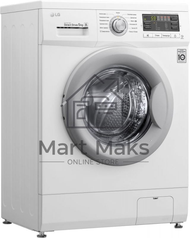 Стиральная машина LG F10B8LD7 белая, загрузка фронтальная 5кг, 1000 об/мин., класс: A