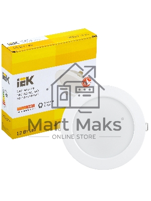 Светильник светодиодный Iek LDVO0-1613-12-3000-K01 ДВО 1613 белый круг 12Вт 3000К IP20 пластик. корпус, диам 145 мм