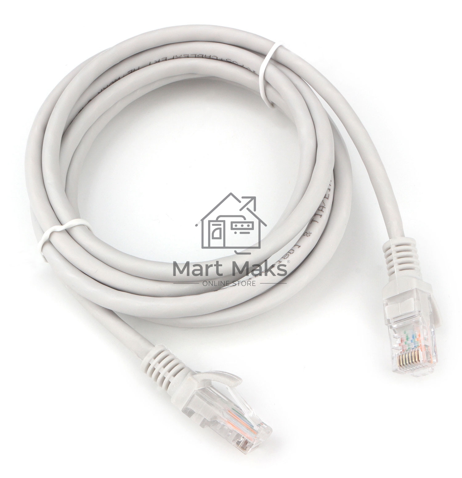 Патч-корд LSZH UTP Cablexpert PP31-2M кат.5e, 2м, литой, многожильный (серый)